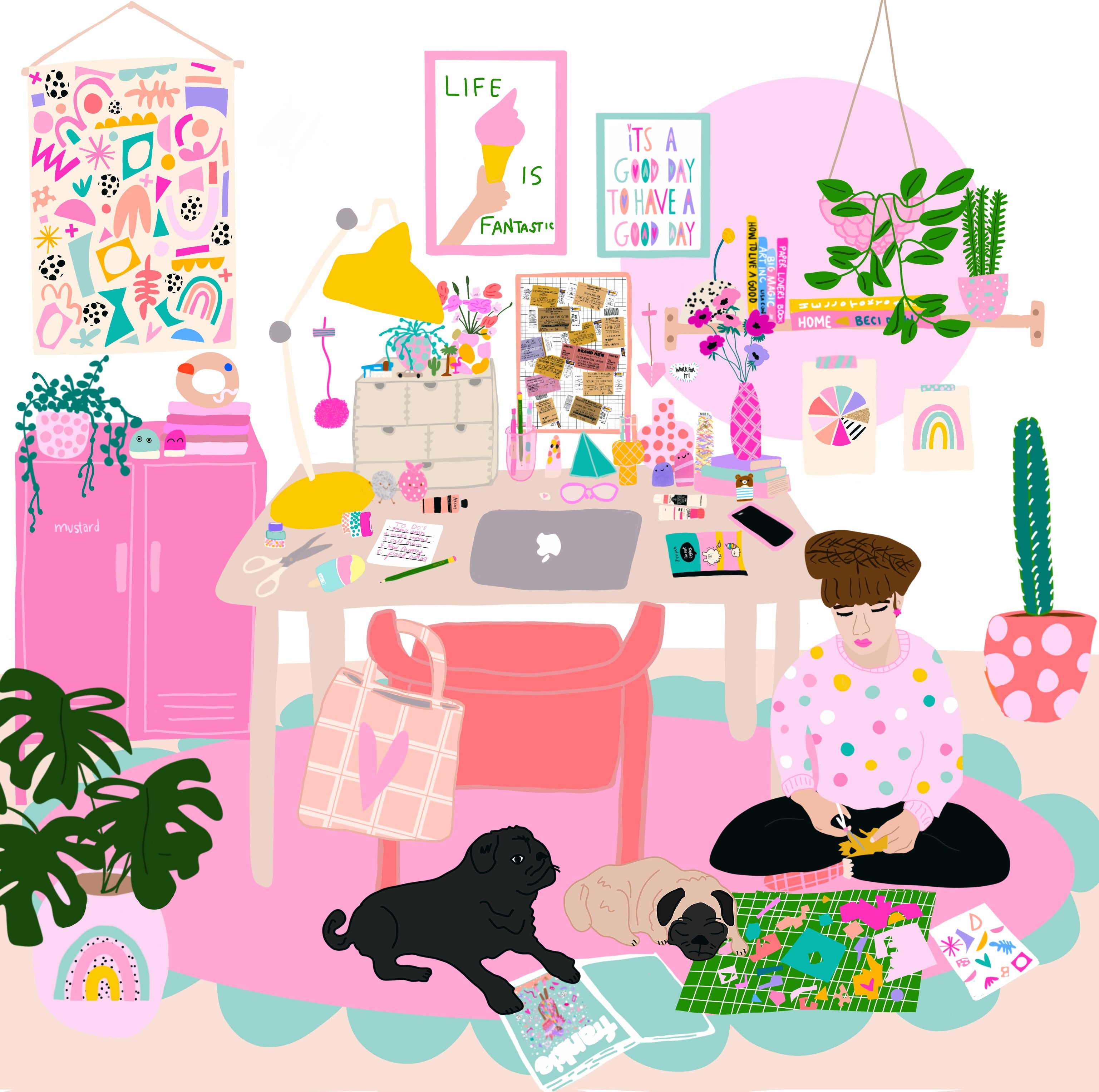Custom Interior Illustration – Whimsy Kaleidoscope